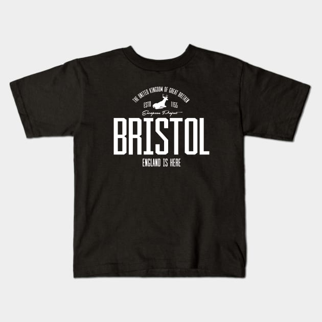 Great Britain, England, Bristol Kids T-Shirt by NEFT PROJECT